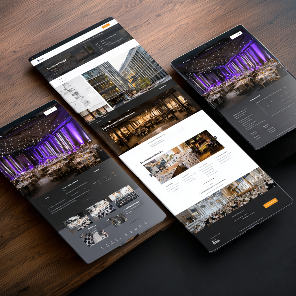Team discussing custom web design strategy